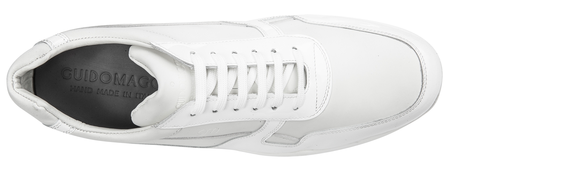 Bal Harbour - Elevator Sneakers in Full Grain Leather from 2.4 to 4 inches 