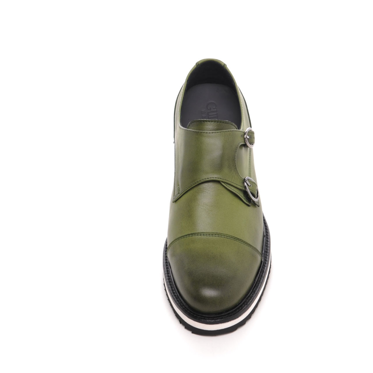 Bridgetown -classica scarpe rialzate doppia fibbia in Pelle Da 6 a 8 cm più alto
