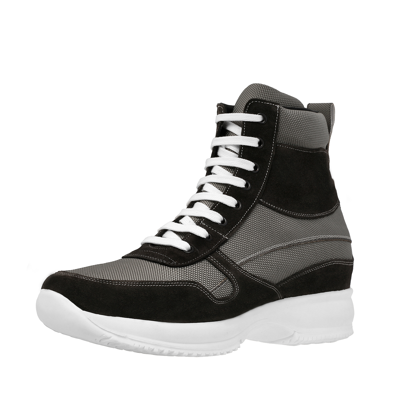 Brisbane - Elevator Sneakers in Leather/fabric mix from 2.4 to 4 inches
