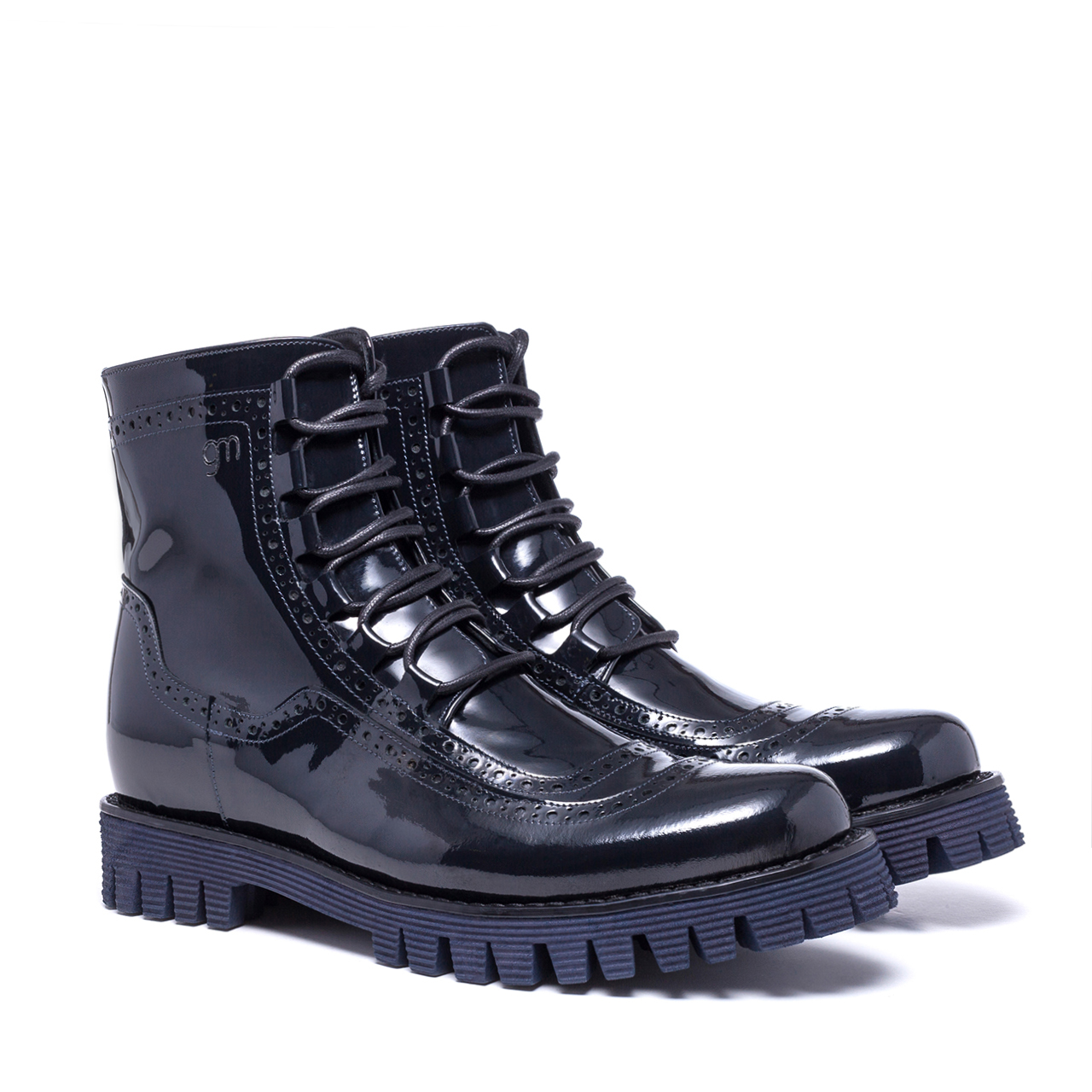 Brighton - Elevator Boots in Varnish Leather from 2.4 to 3.1 inches