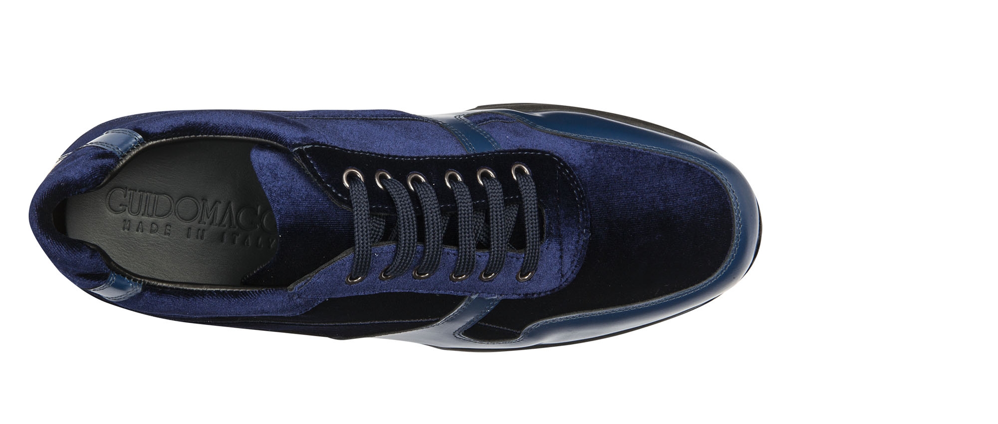 ANVERS - SNEAKERS CON RIALZO IN MIX PELLE/TESSUTO DA 6 A 10 CM PIÙ ALTO