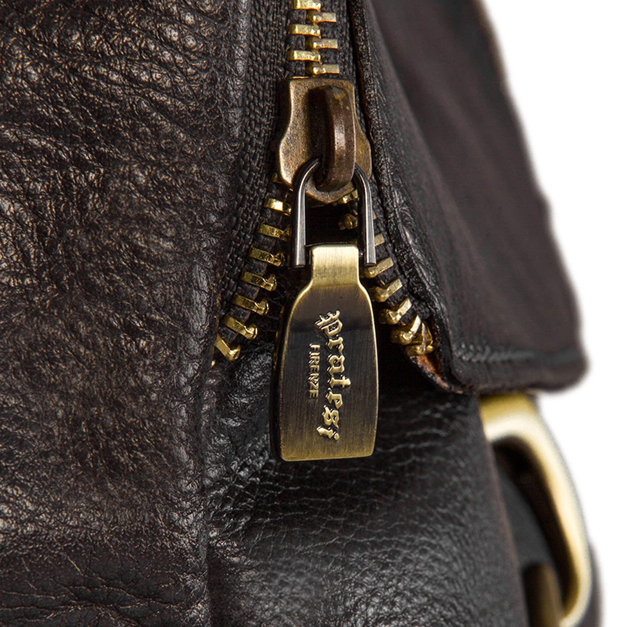 Running Man - Sac à dos en cuir Pratesi marron clair Design GuidoMaggi