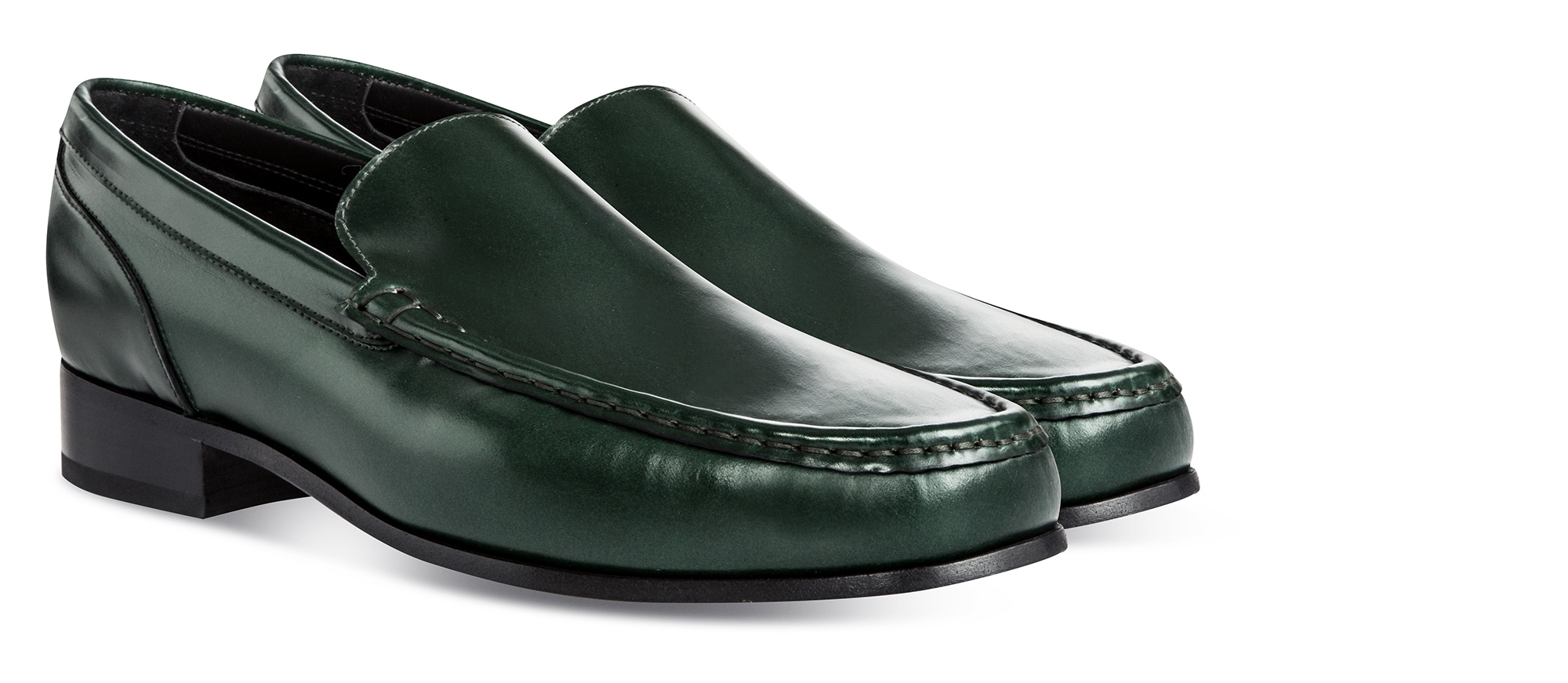 Jizan - Mocassins rehaussantes en Cuir Shell Cordovan jusqu'à 6,5 cm en plus