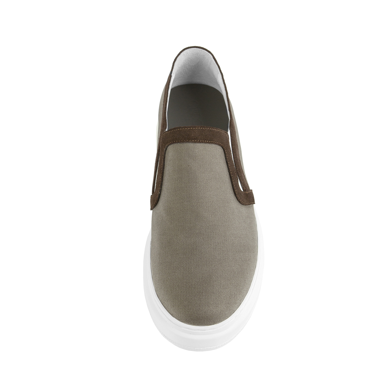 Alghero - Elevator Slip-Ons in Leather/fabric mix up to 6 cm