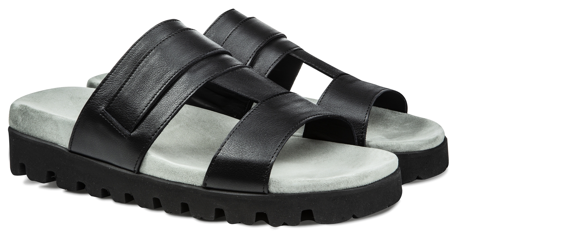 Noha -sandalo con rialzo in Pelle fino a 6 cm più alto