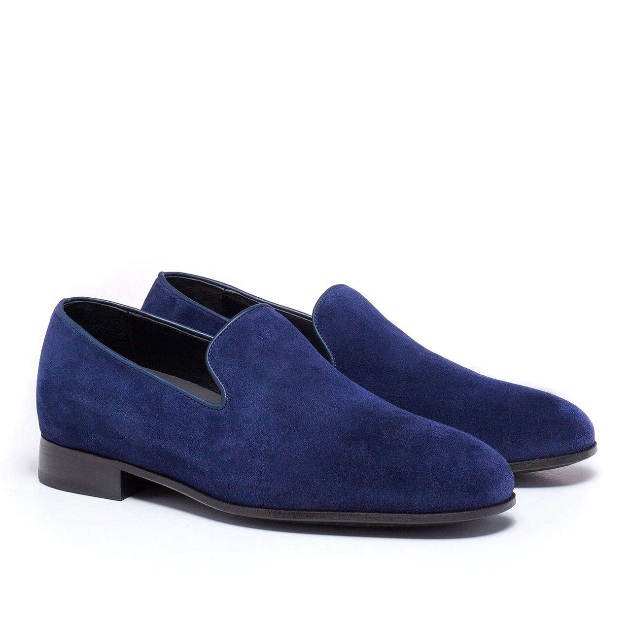ASSISI - MOCASSINI SCARPE CON RIALZO IN PELLE SCAMOSCIATO FINO A 6 CM PIÙ ALTO