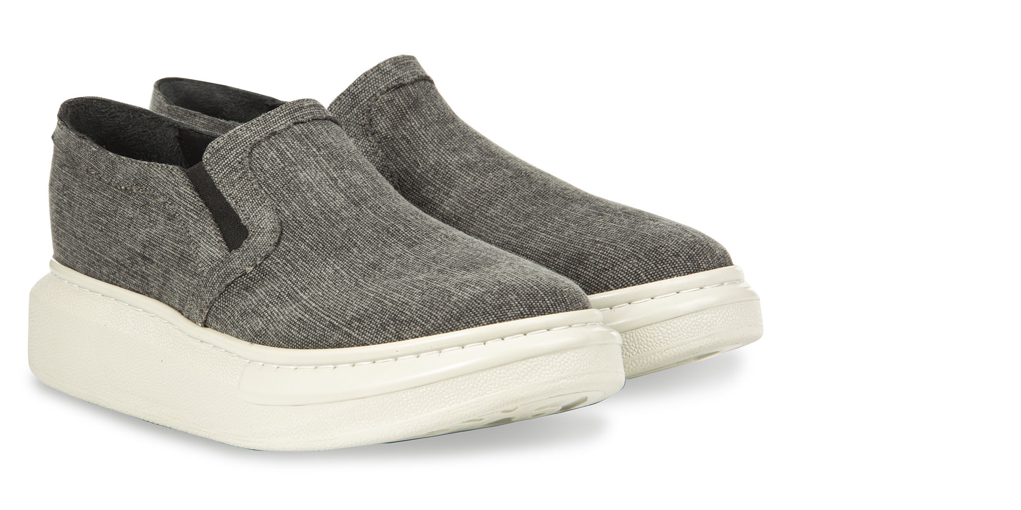 Canarias - Slip-on rehaussantes en Tissu Denim jusqu'à 6,5 cm en plus