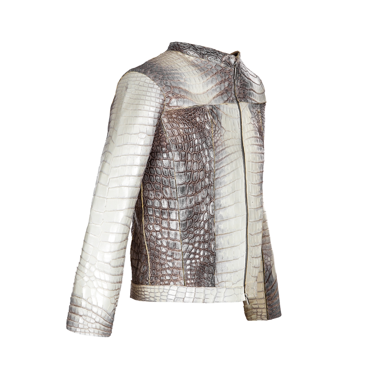 Heimdall - Biker style Jacket in alligator Leather