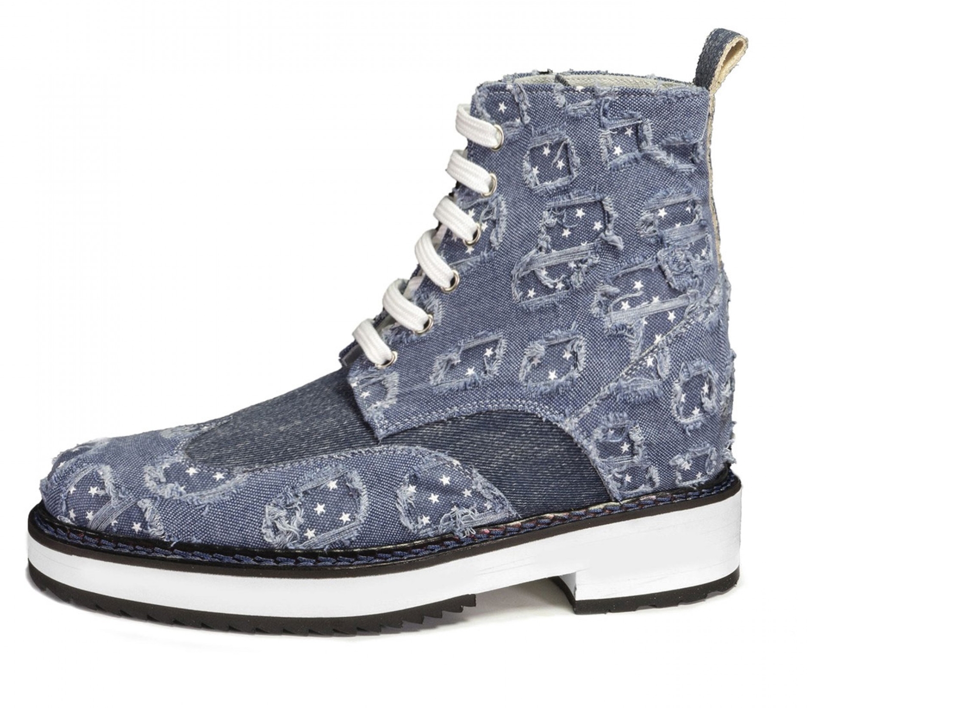 Blue Jeans - Bottes rehaussantes en Tissu de 10 cm à 15 cm en plus