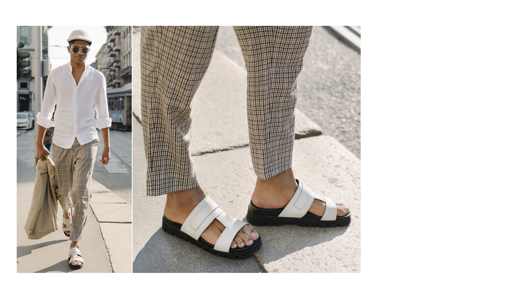 Barbuda - Elevator Sandals in Full Grain Leather up to 2 inches