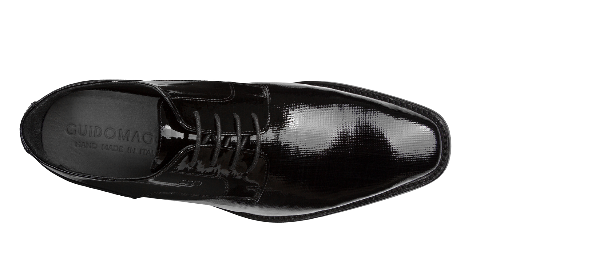 Bardolino - Scarpe Classiche con rialzo in Pelle Effetto Vernice Canapato da 6 a 8 cm più alto