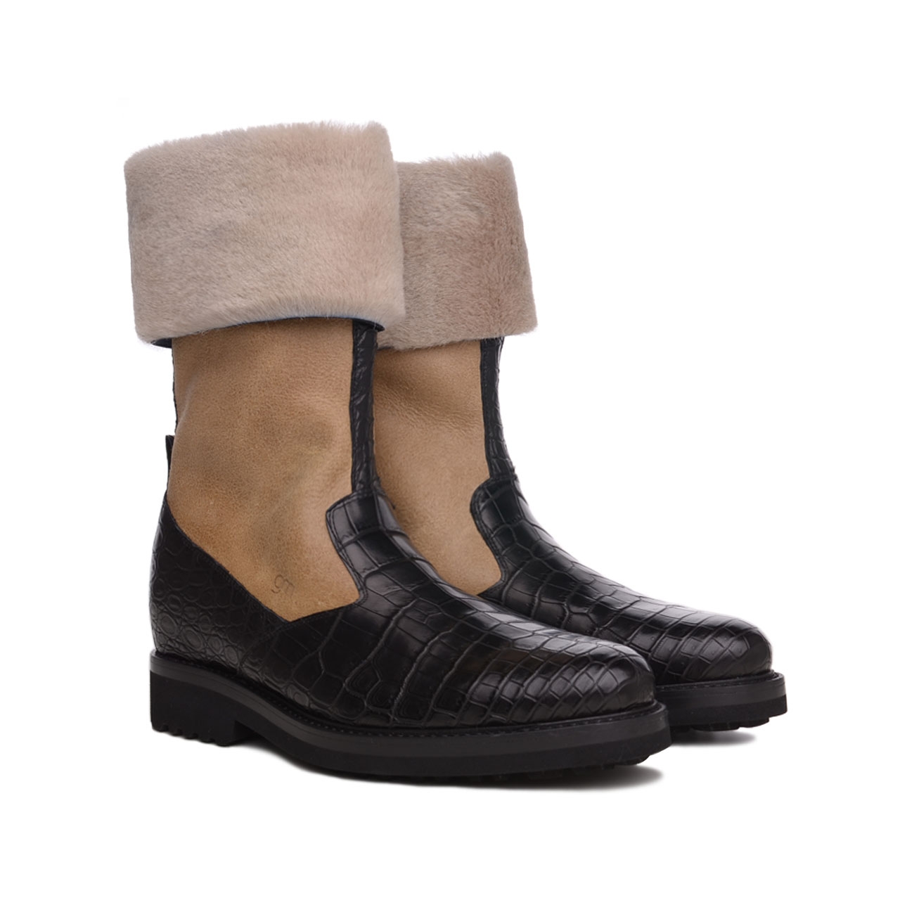 Astana - Elevator Boots in Mix of leathers from 2.4 to 4 inches