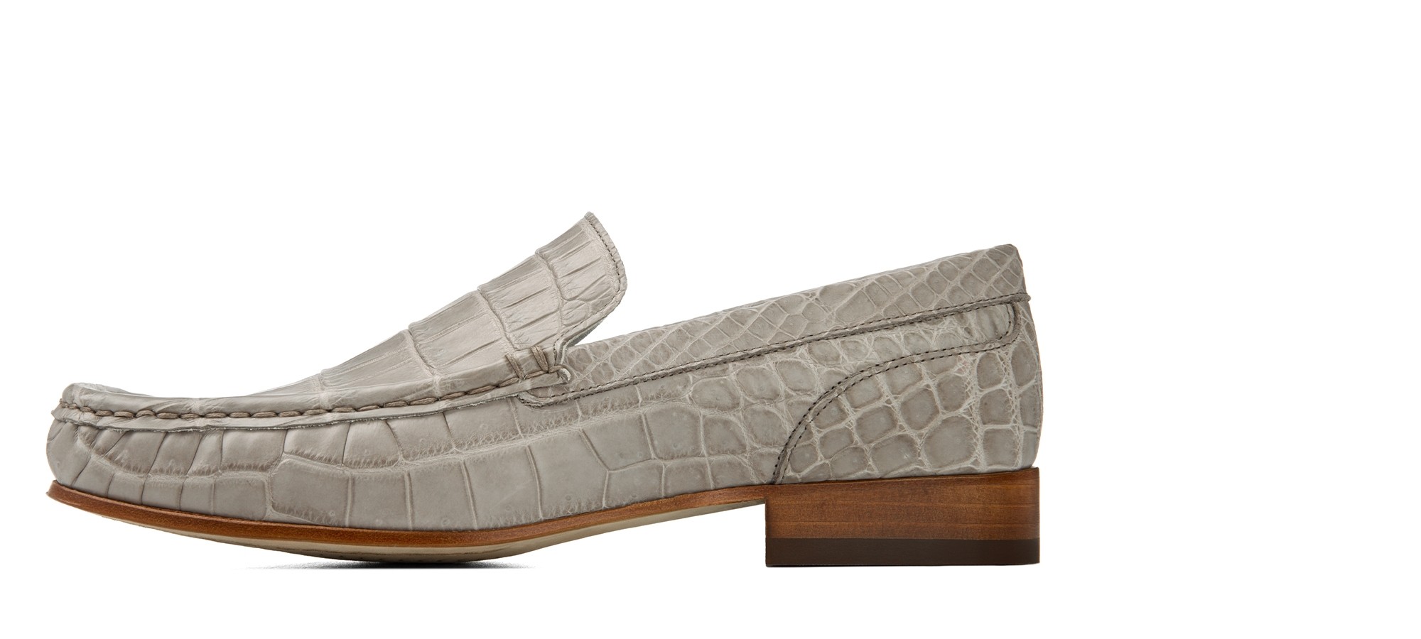 Cernobbio - Mocassins Rehaussantes en Cuir Crocodile jusqu'à 6,5 cm en plus