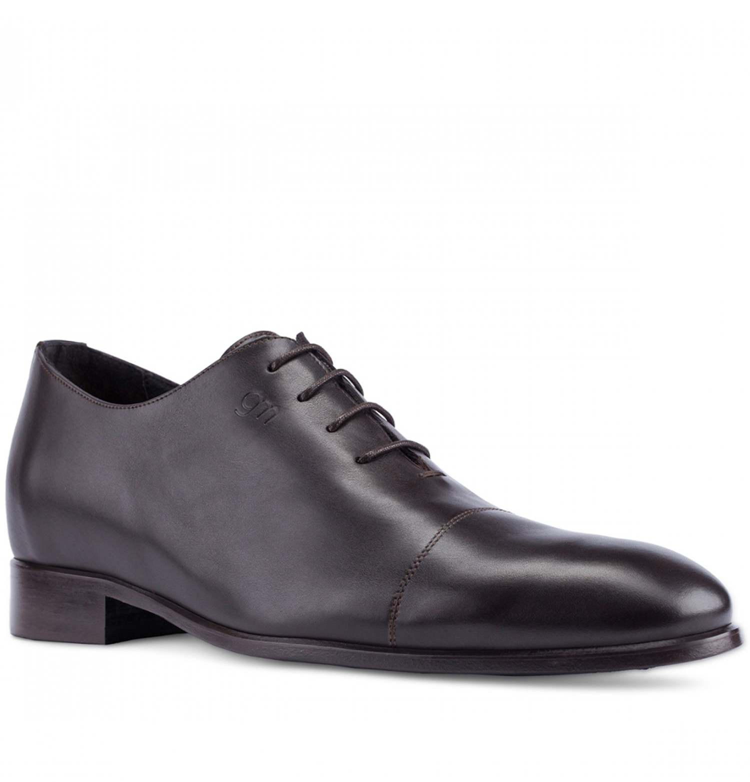 Oxford - Classiques chaussures rehaussantes en Cuir Pleine Fleur de 6 cm à 8 cm en plus
