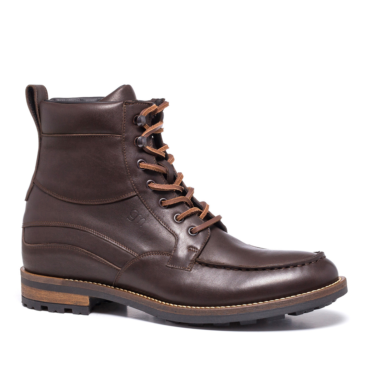 Courmayeur - Bottes rehaussantes en Cuir Pleine Fleur de 6 cm à 8 cm en plus