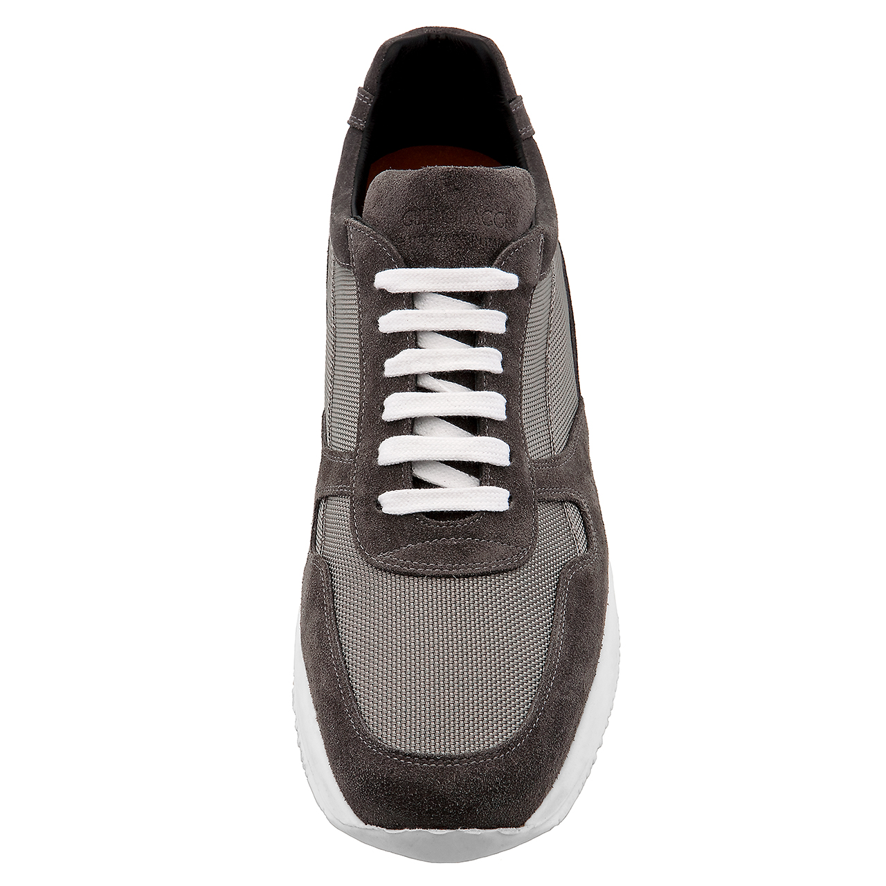 Baltimore - Elevator Sneakers in Leather/fabric mix from 2.4 to 4 inches