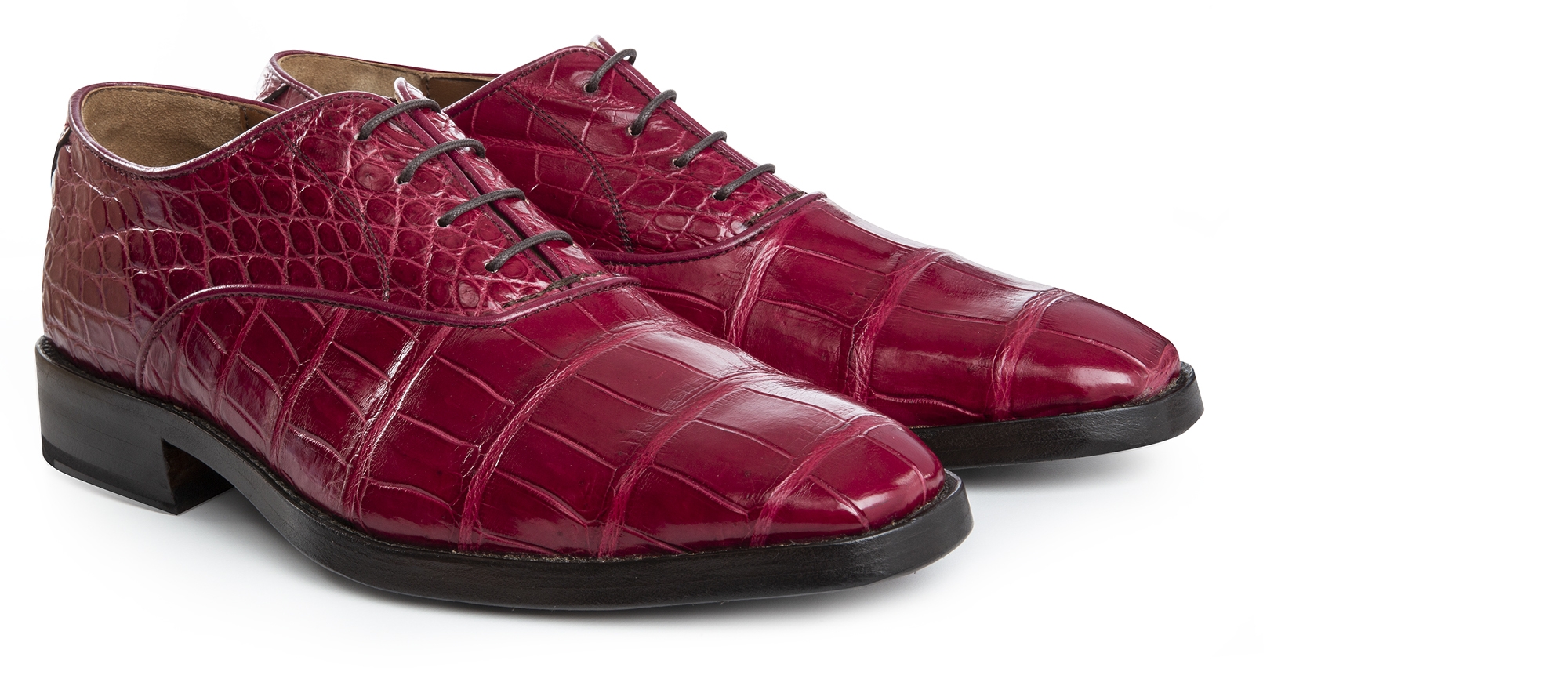 ANDRETTA - SCARPE CON RIALZO IN PELLE COCCODRILLO DA 6 A 8 CM PIÙ ALTO