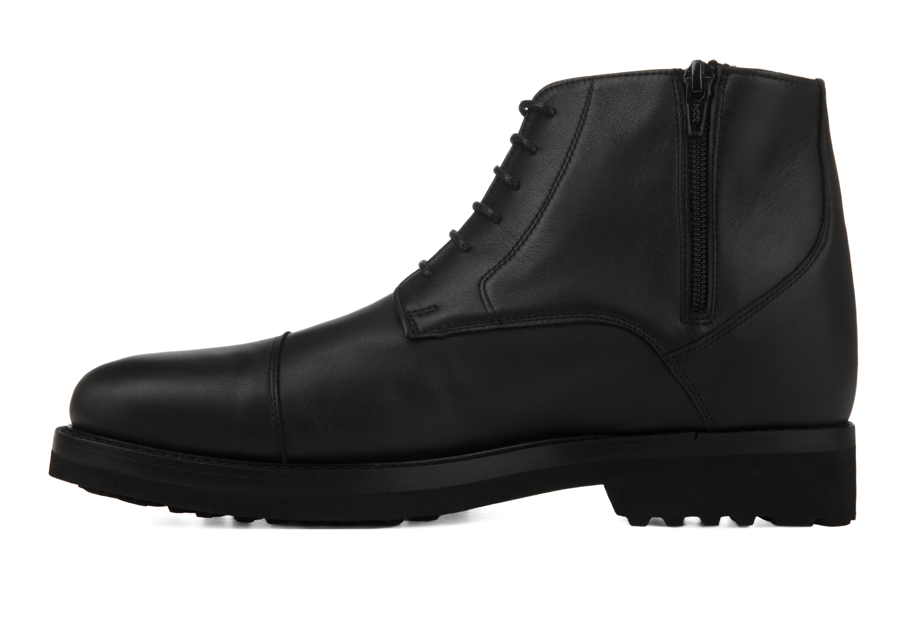 Minot - Bottines Courtes Rehaussantes en Cuir Pleine Fleur de 6 cm à 10 cm en plus