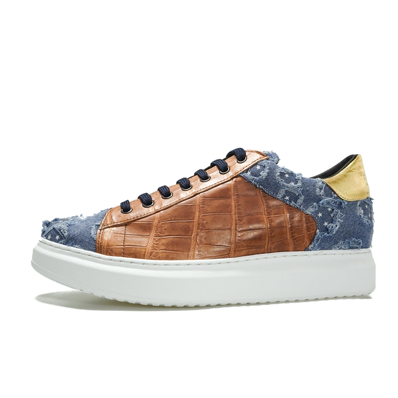 Chandler - sneakers con rialzo in Mix Pelle/Tessuto da 6 a 8 cm più alto
