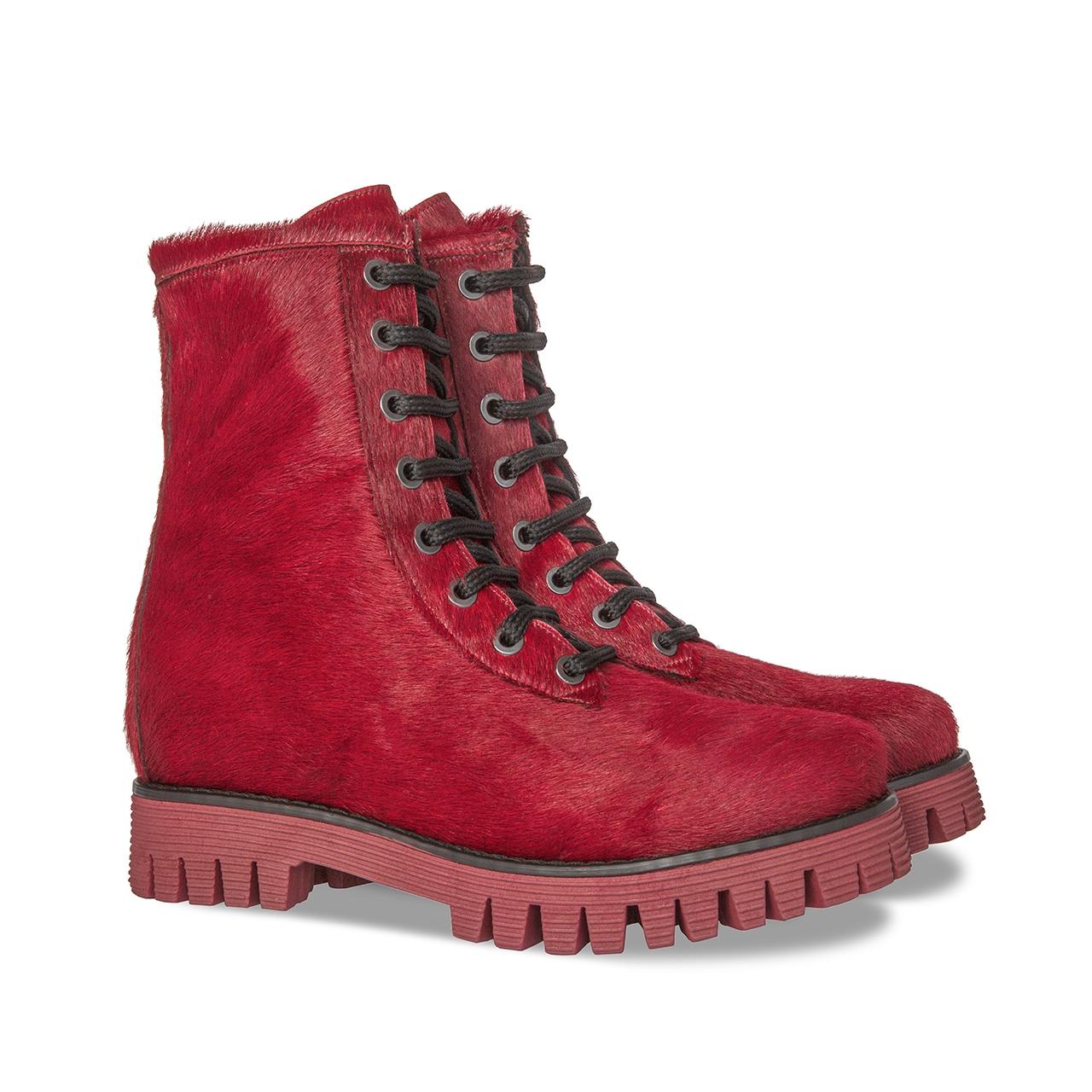  Red fox - Elevator Boots in Pony skin leather from 2.4 to 3.1 inches