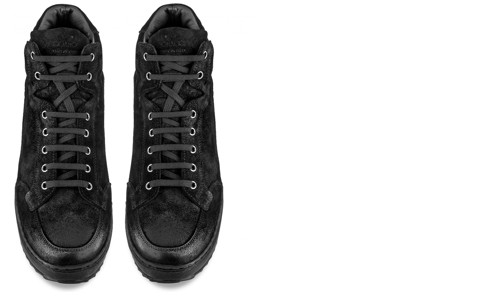 Gotham - Elevator Sneakers in suede leather from 2.4 to 4 inches