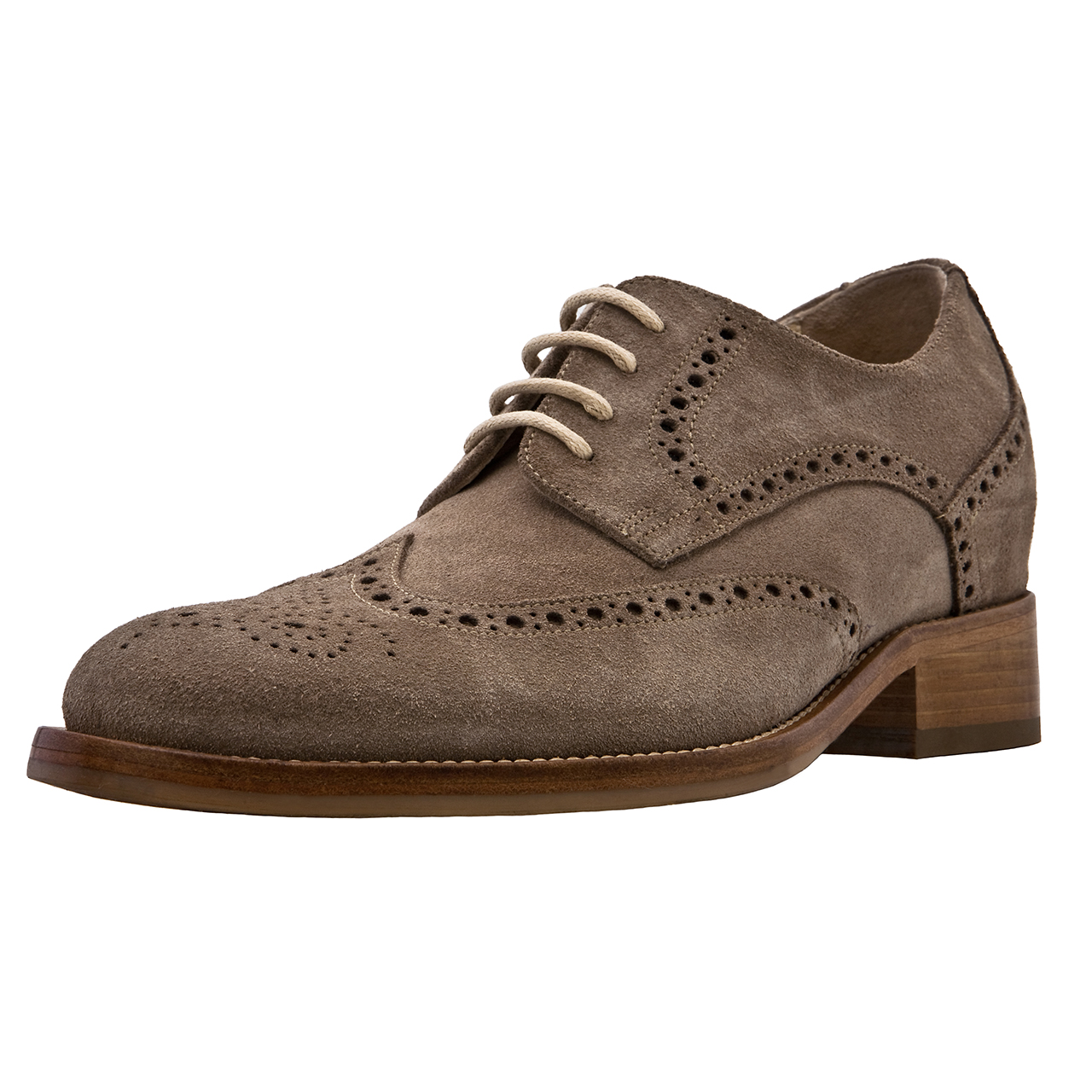 ARGENTINA - CLASSICHE SCARPE CON RIALZO IN PELLE SUEDE FINO A 8 CM PIÙ ALTO