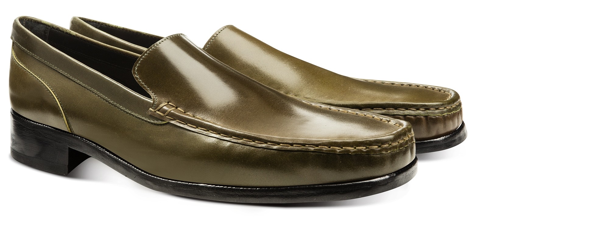 Jaen - Mocassins rehaussants en Cuir Shell Cordovan jusqu'à 6 cm en plus
