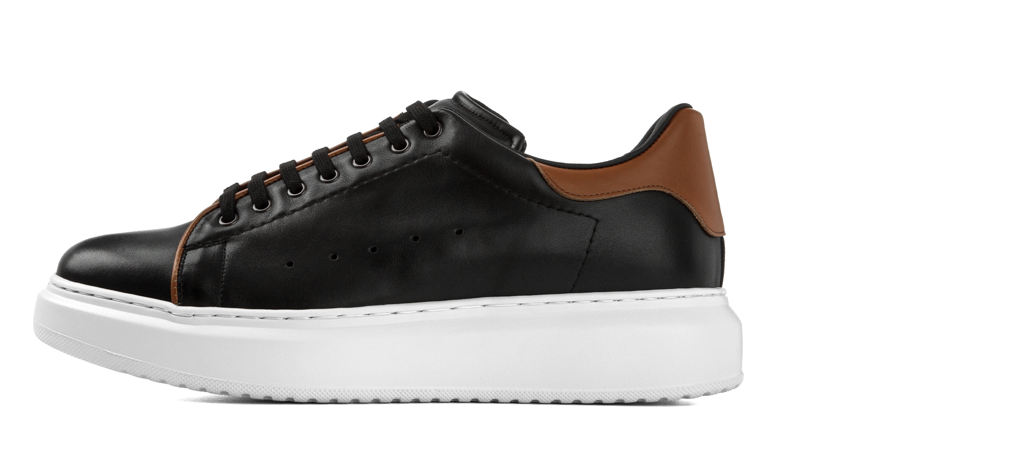 Paxton - Sneakers con rialzo in Pelle Pieno Fiore da 6 a 8 cm più alto