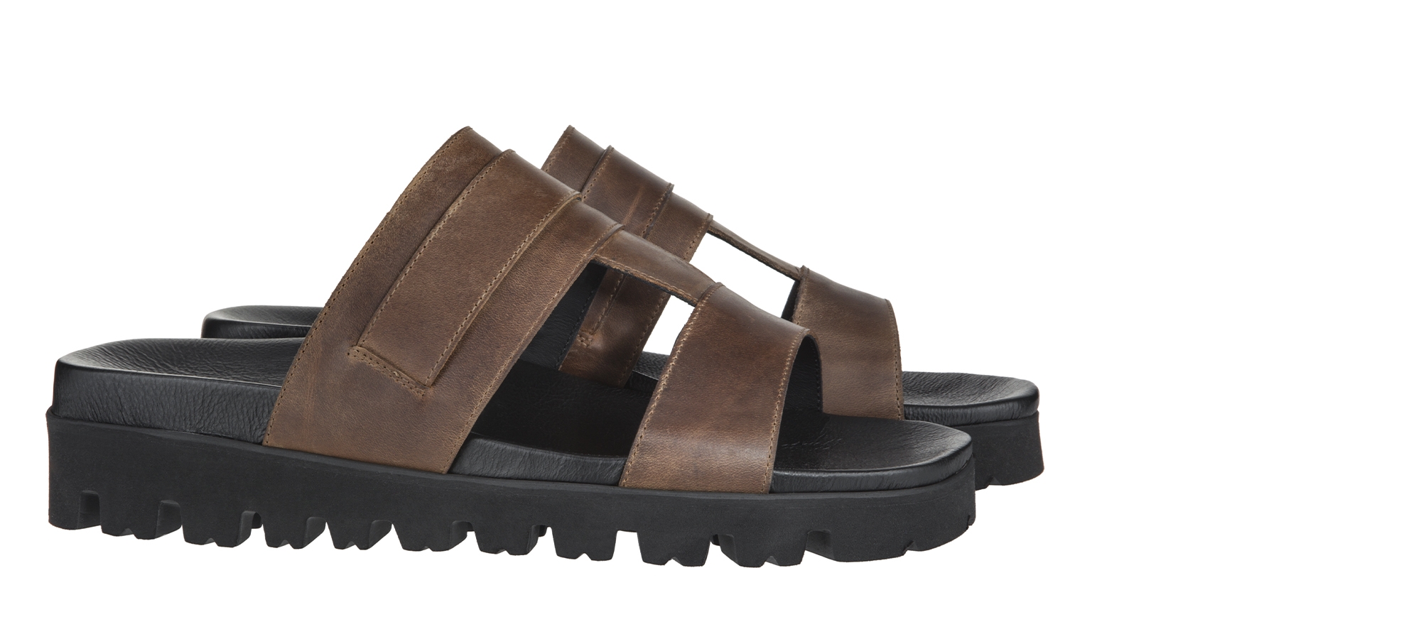 Bodrum - Elevator Sandals in Full grain Leather up to 6 cm