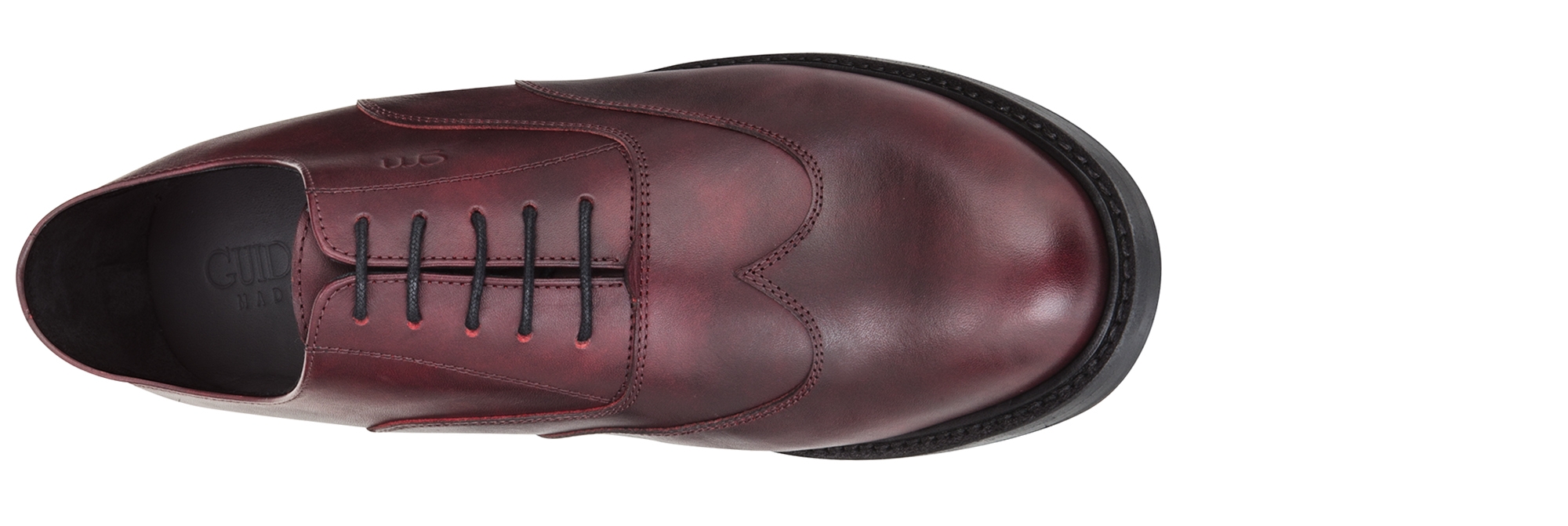 Alika - Elevator Shoes in Hand Bufferd Leather from 2.4 to 3.1 inches 