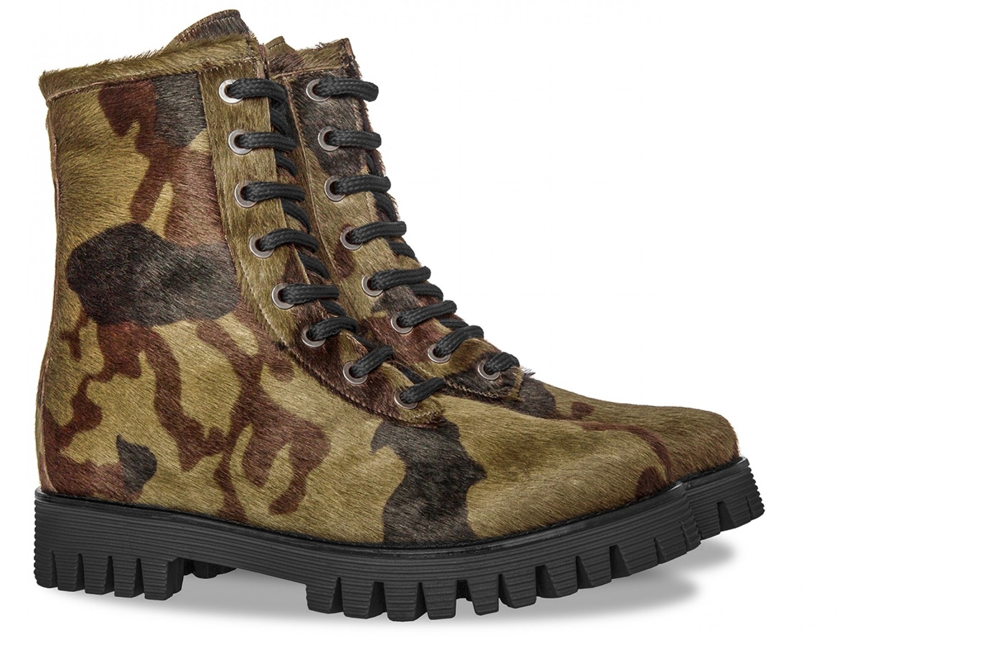 Black Chameleon - Elevator Boots in Full Grain Leather from 2.4 to 4 inches