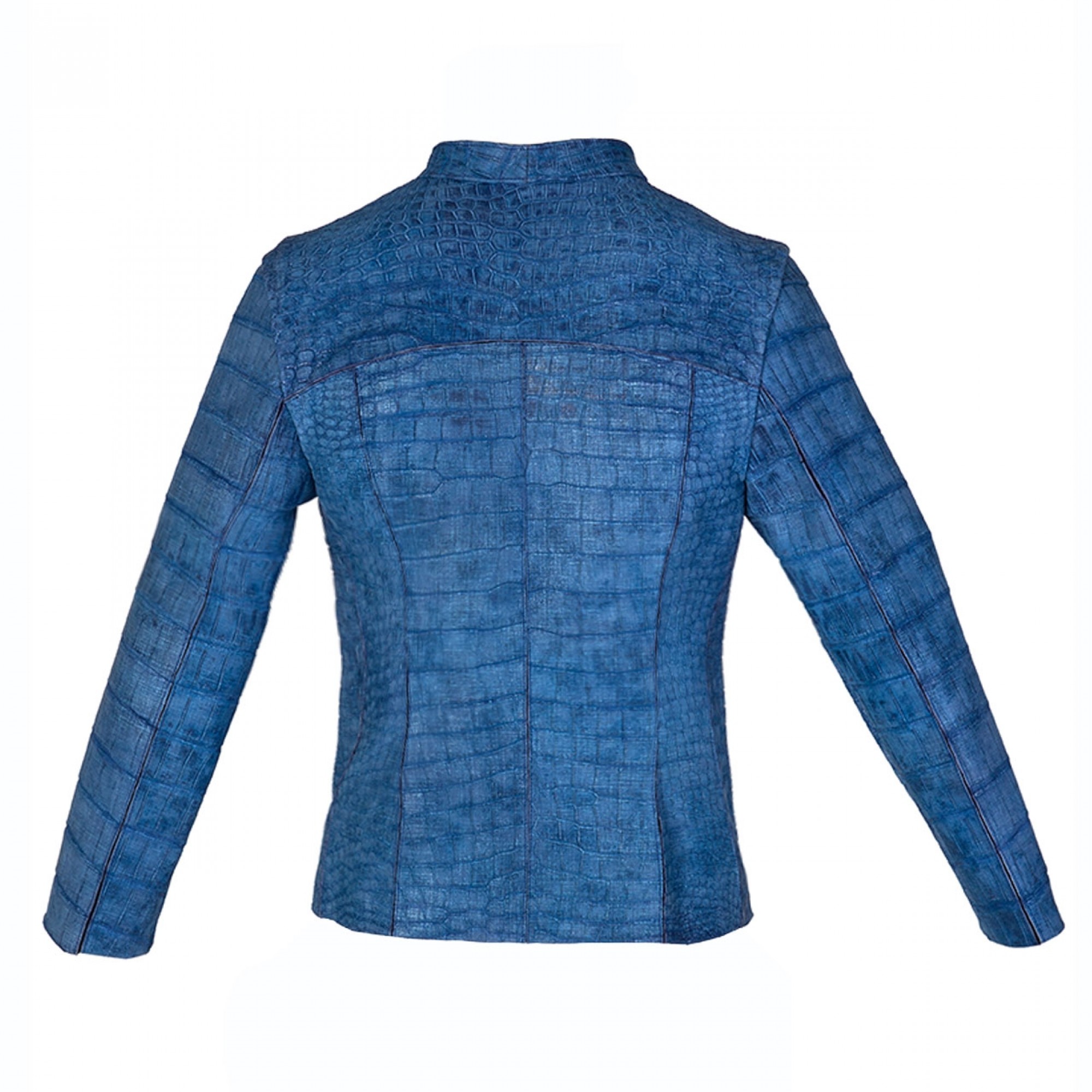 Boss - Veste de motard en cuir d'alligator
