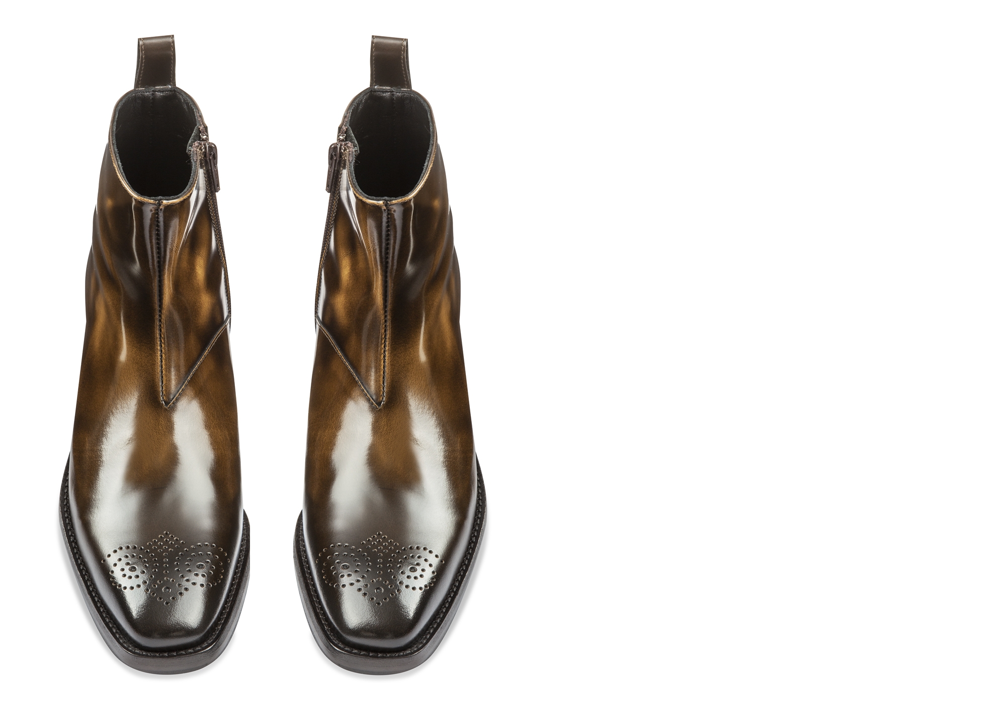 Arles - Elevator Boots in Brushed Leather from 2.4 to 4 inches