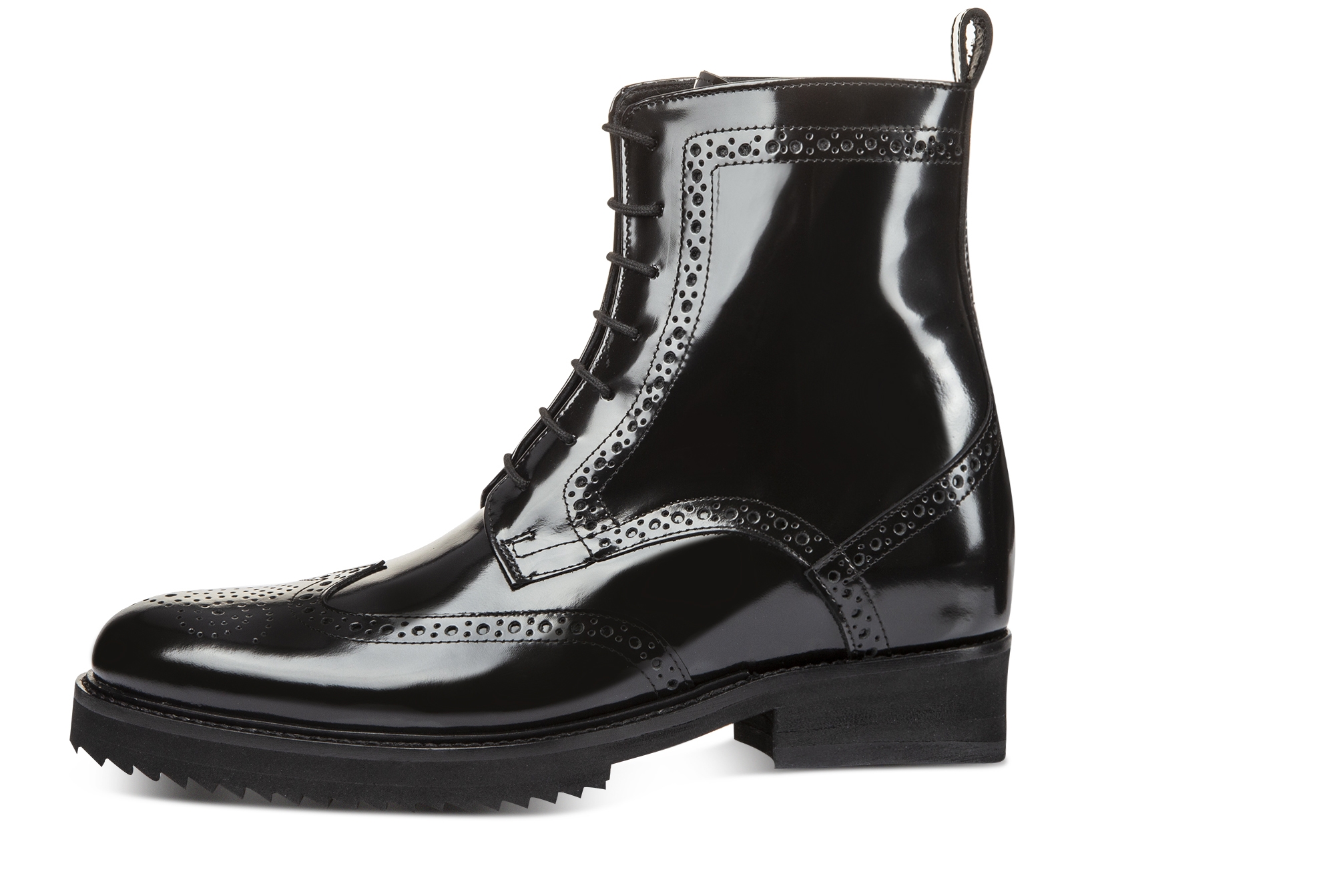 Almas Tower - Elevator Boots in Brushed Leather from 2.4 to 4 inches