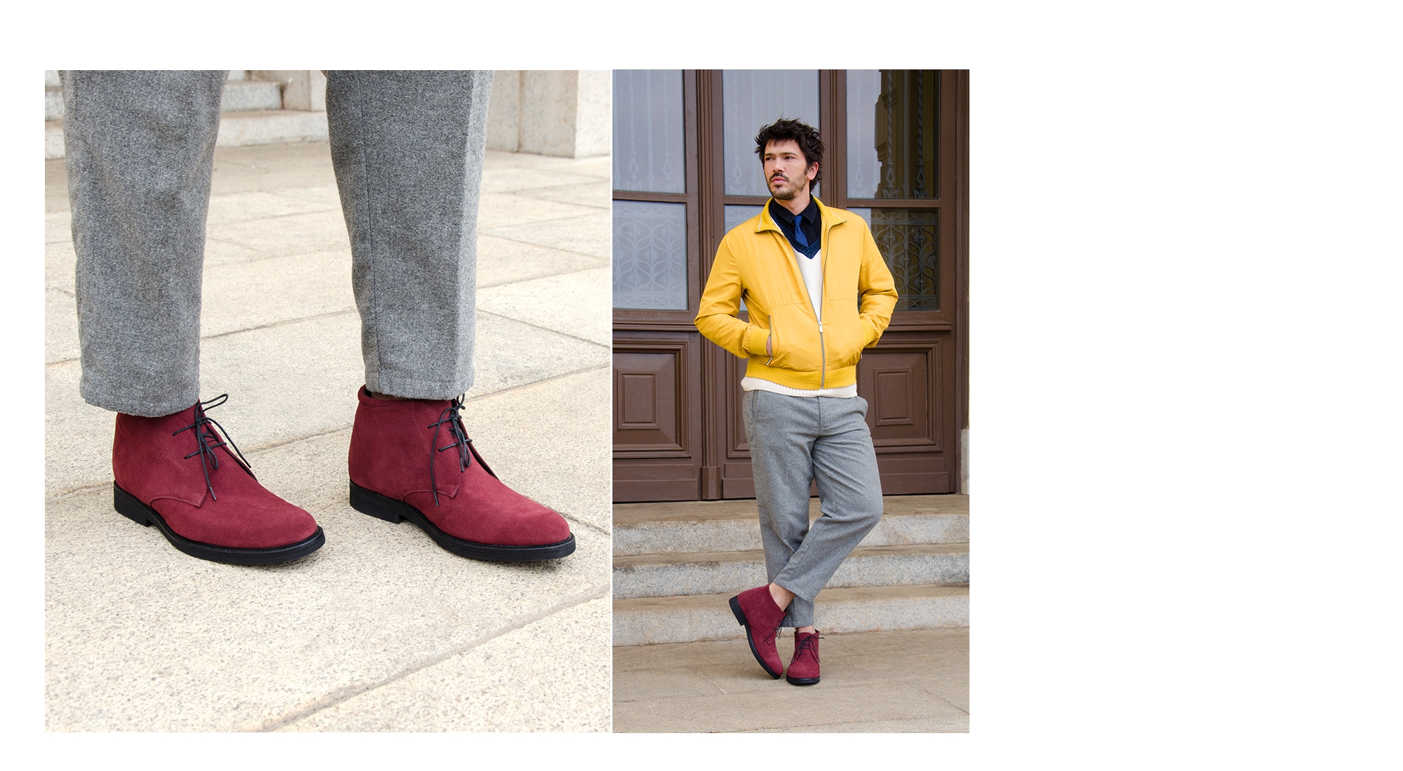 Quito - Bottines Courtes Rehaussantes en Cuir Daim de 6 cm à 8 cm en plus