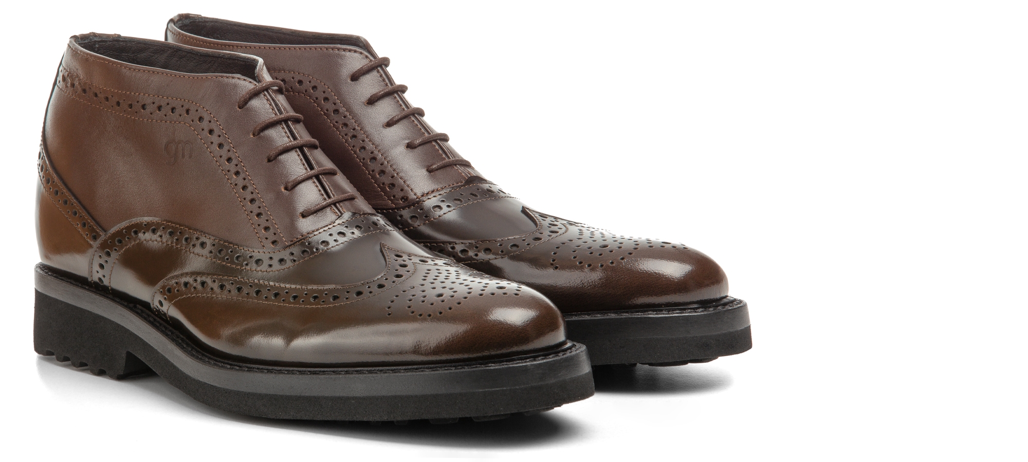 Colstrip - Elevator Ankle Boots in Full Grain Leather from 2.4 to 3.1 inches
