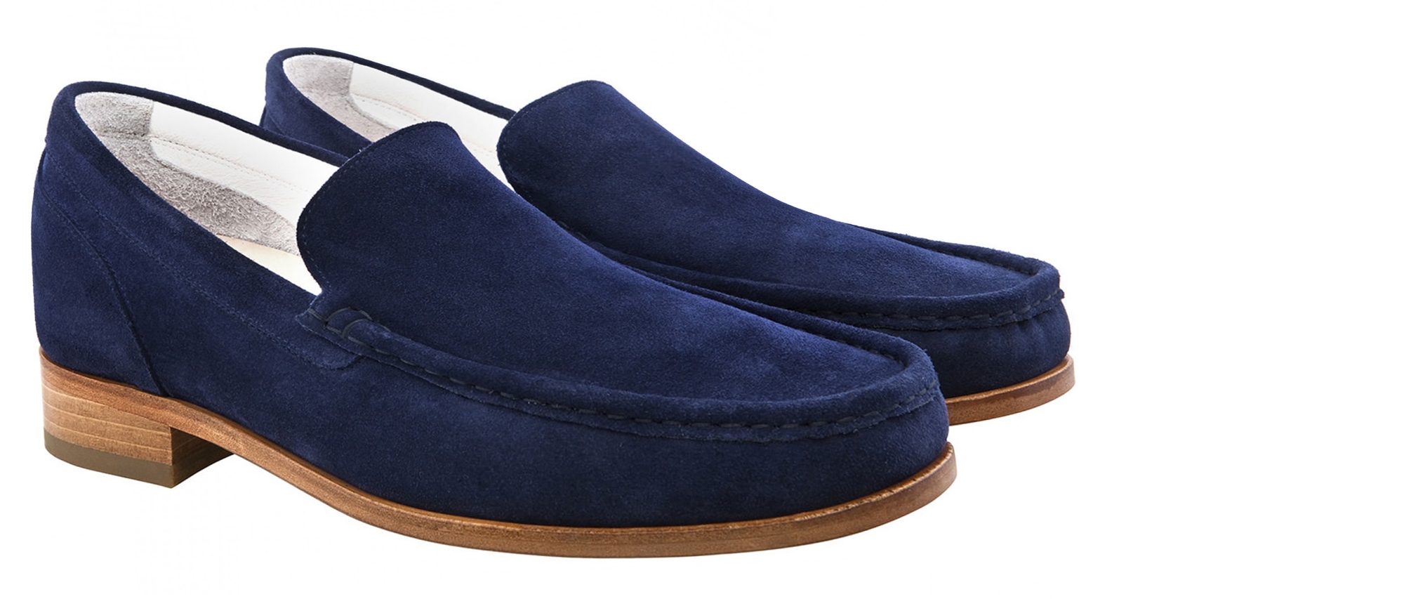 Bahamas - Elevator Loafers in Suede Leather up to 2.6 inches
