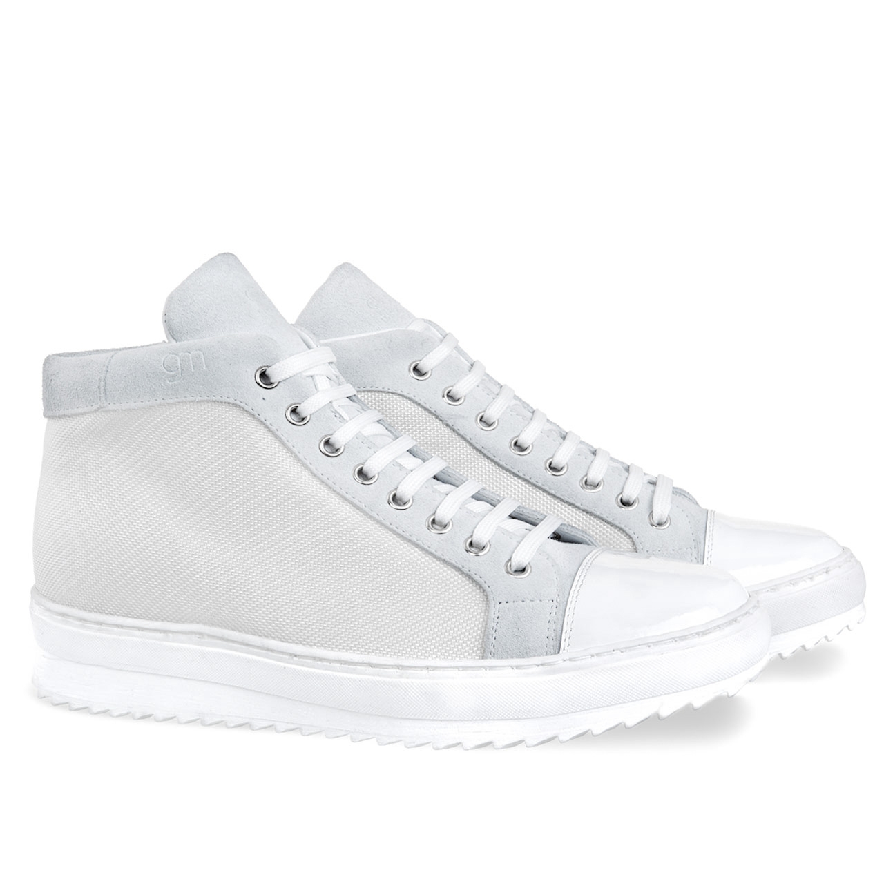 Indian Wells - Elevator Sneakers in Leather/fabric mix from 2.4 to 3.1 inches