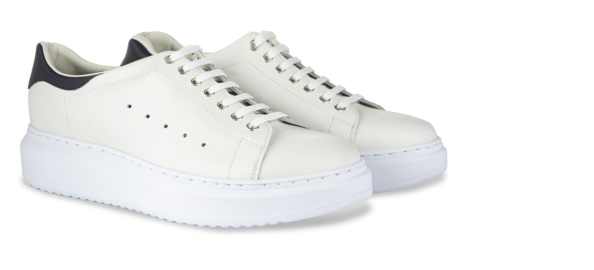 ANTILLES - SNEAKERS UOMO CON RIALZO INTERNO IN PELLE PIENO FIORE FINO A 8 CM PIÙ ALTO