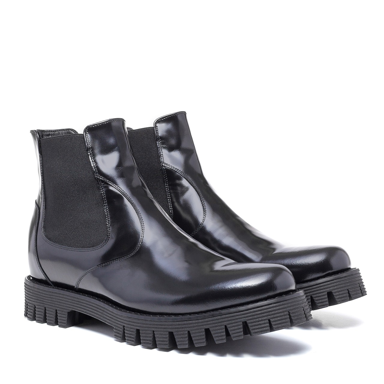 Central Area - Stivali rialzanti uomo in Pelle Pieno Fiore da 6 a 10 cm più alto