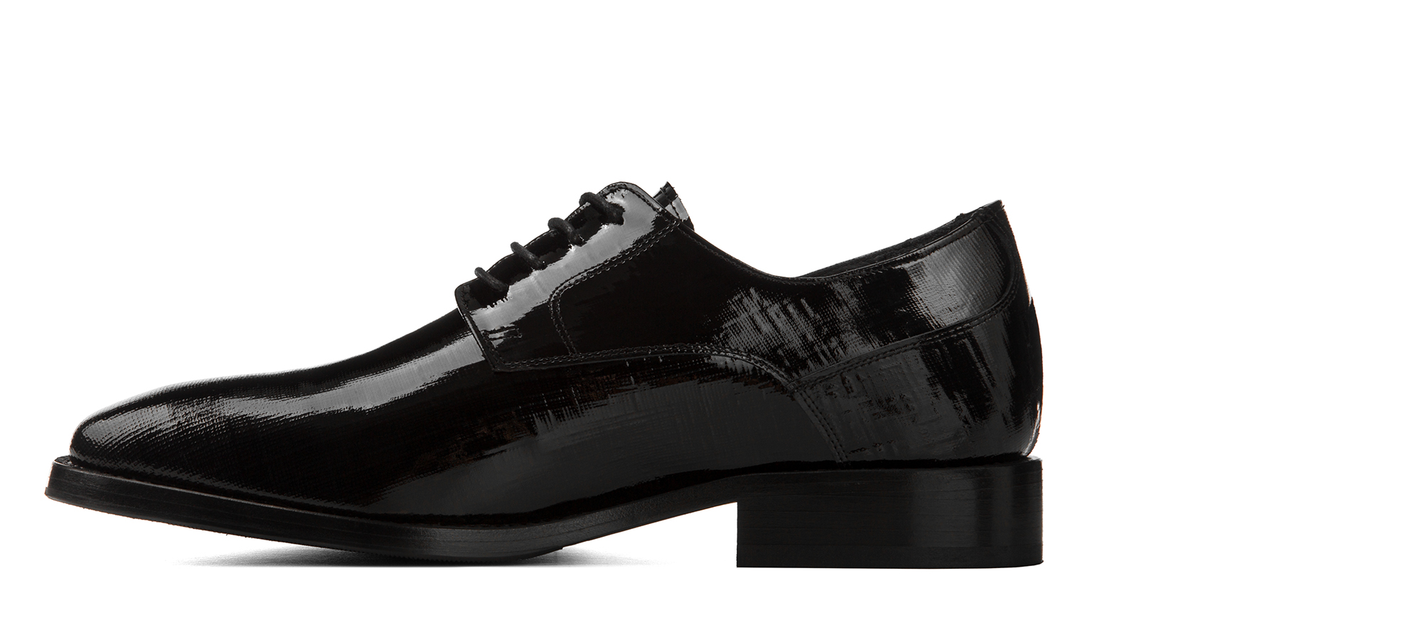 Bardolino - Scarpe Classiche con rialzo in Pelle Effetto Vernice Canapato da 6 a 8 cm più alto