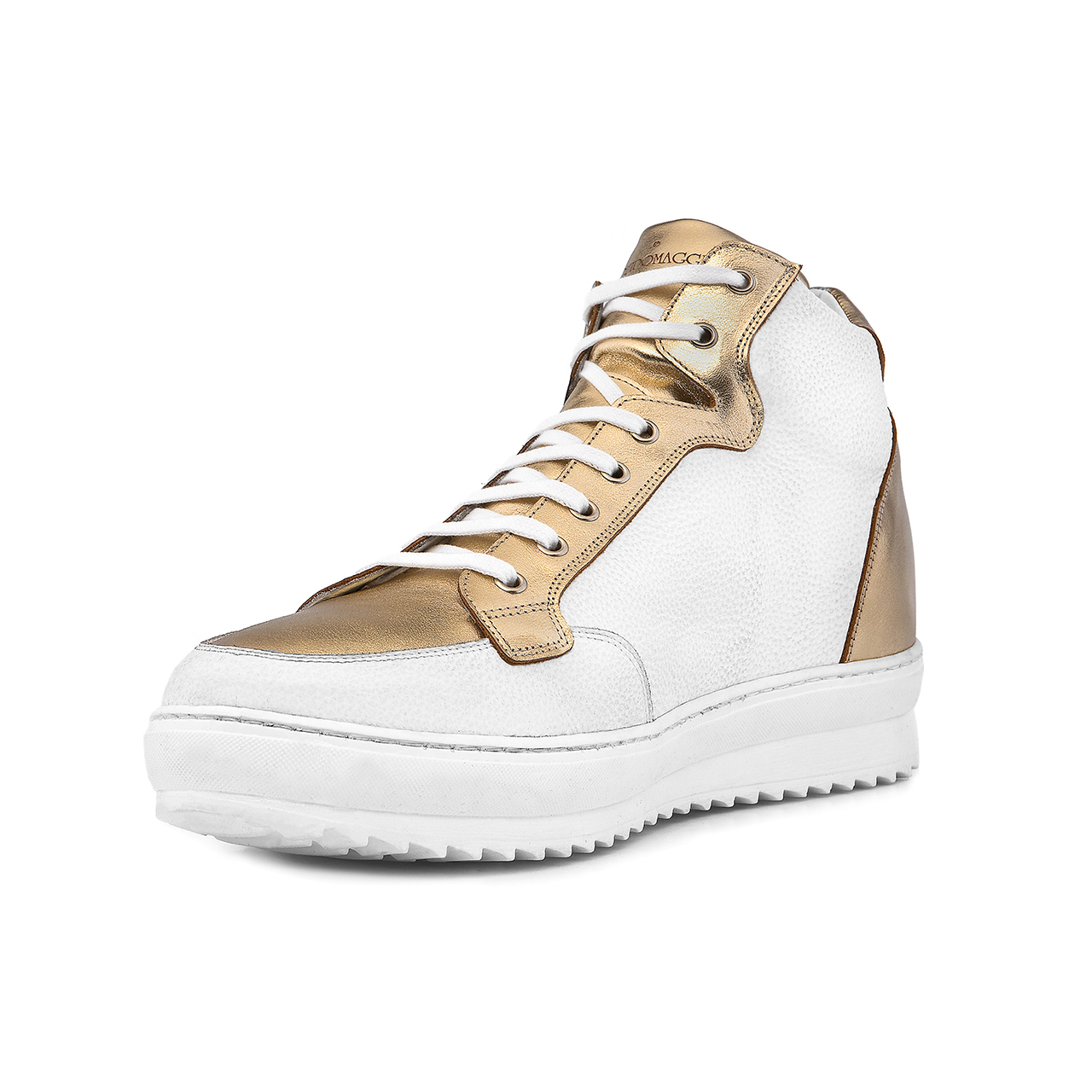 France - Elevator Sneakers in Full Grain Leather from 2.4 to 4 inches