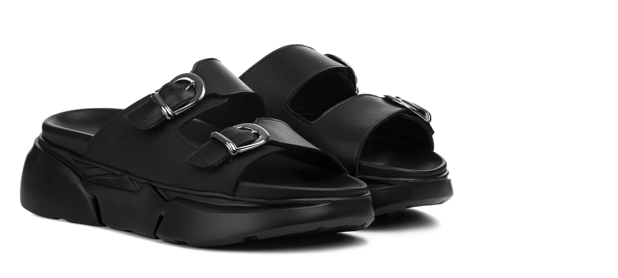 Cardano - Elevator Sandals in Full Grain Leather up to 2.4 inches