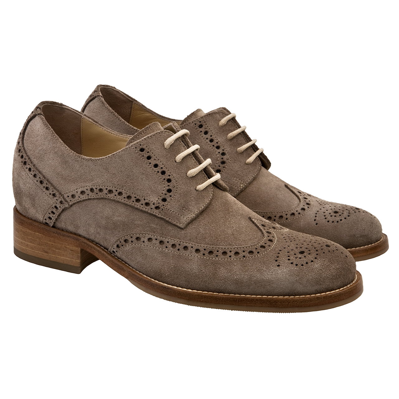 ARGENTINA - CLASSICHE SCARPE CON RIALZO IN PELLE SUEDE FINO A 8 CM PIÙ ALTO