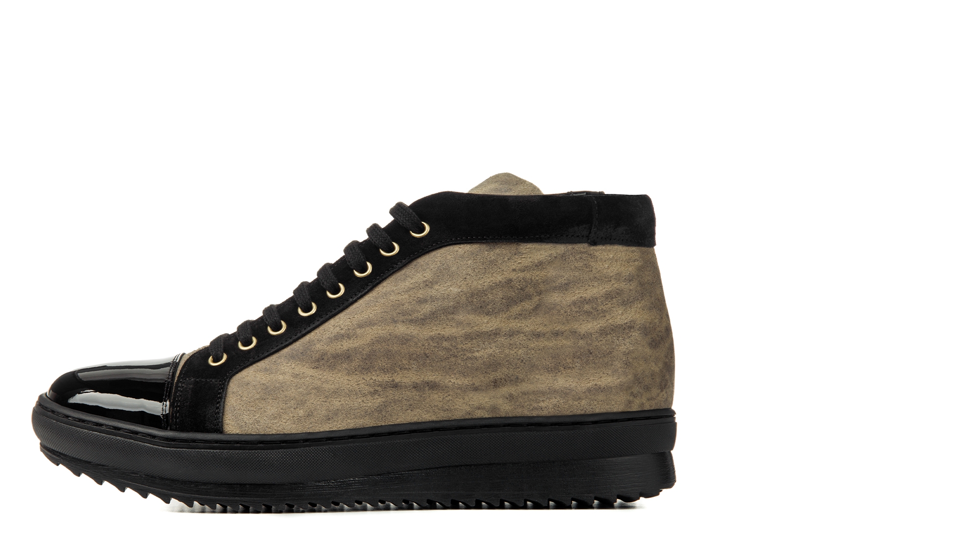 Bayonne - Sneakers con rialzo interno da uomo in Mix Pelle da 6 a 8 cm più alto