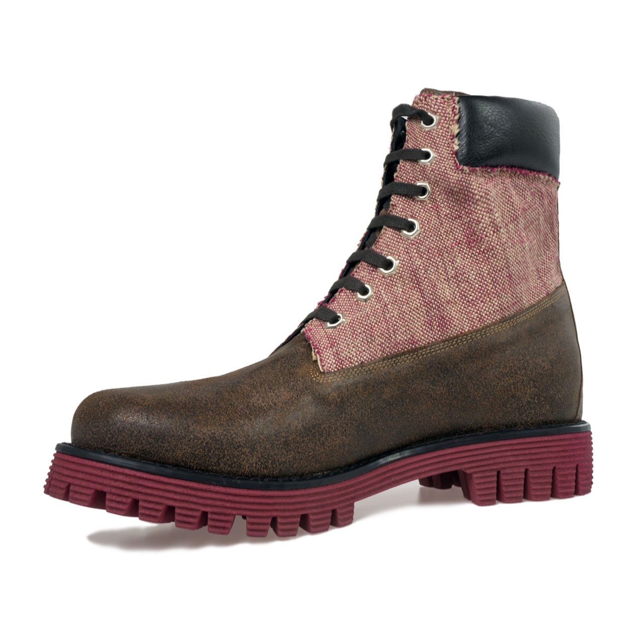 Drenthe - Elevator Boots in Leather/fabric mix from 2.4 to 4 inches