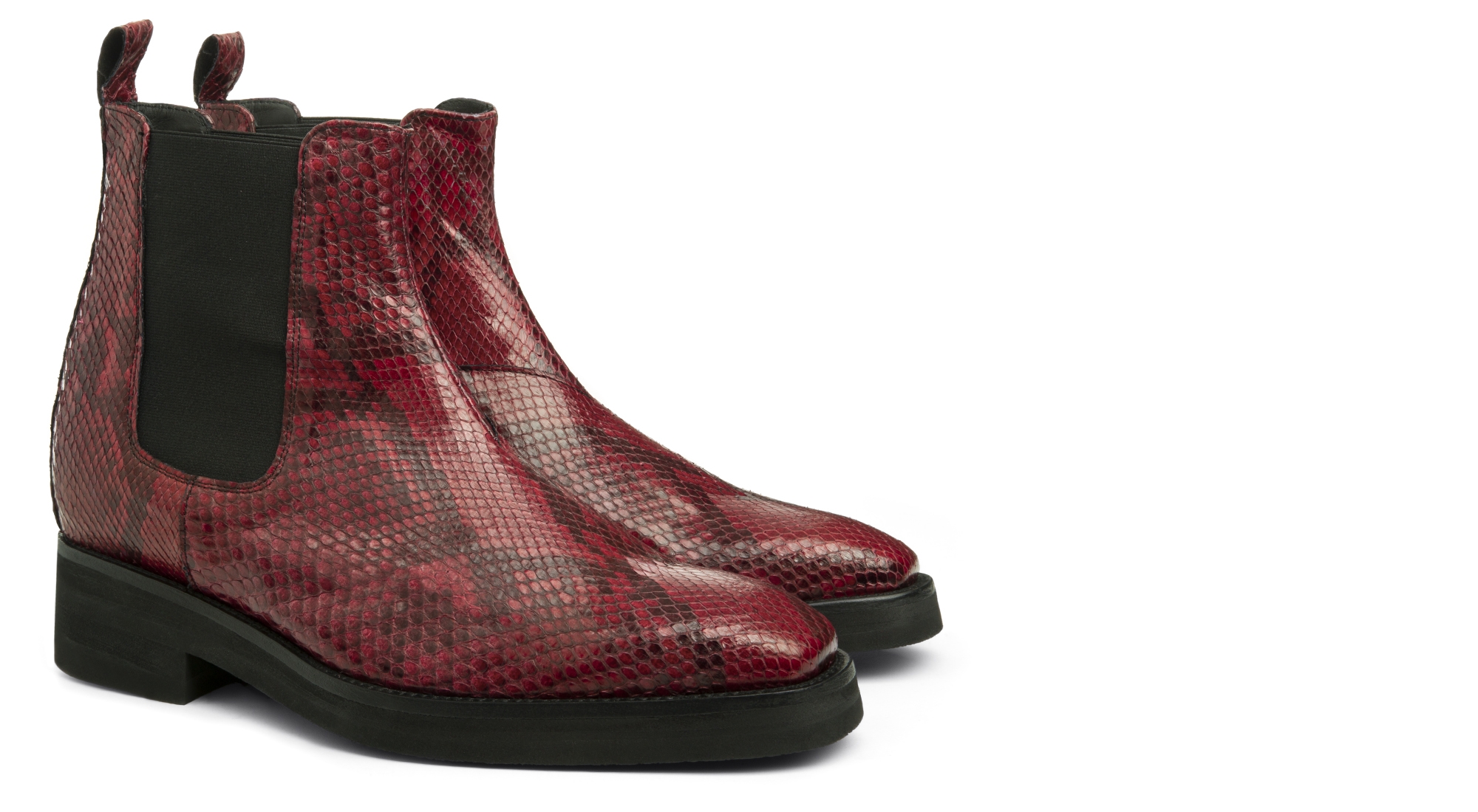 Afrin - Chelsea Boots rehaussantes en Cuir Python Jusqu'à 11 cm en plus
