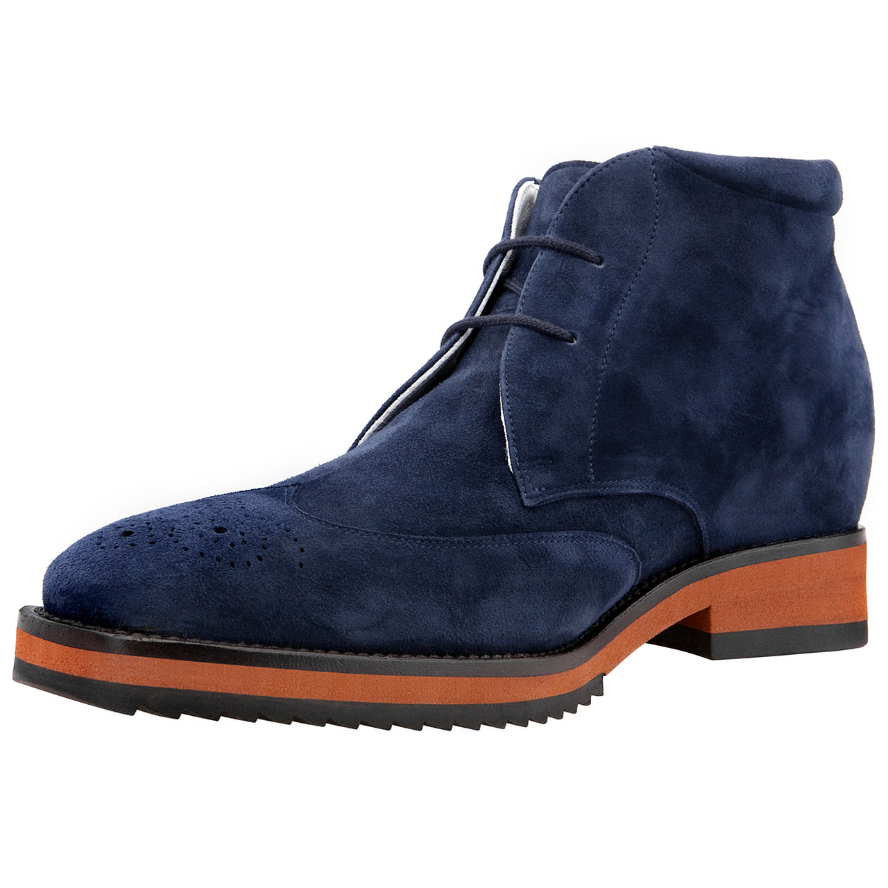 Brooklyn - Bottines rehaussantes en Cuir Daim de 6 cm à 8 cm en plus