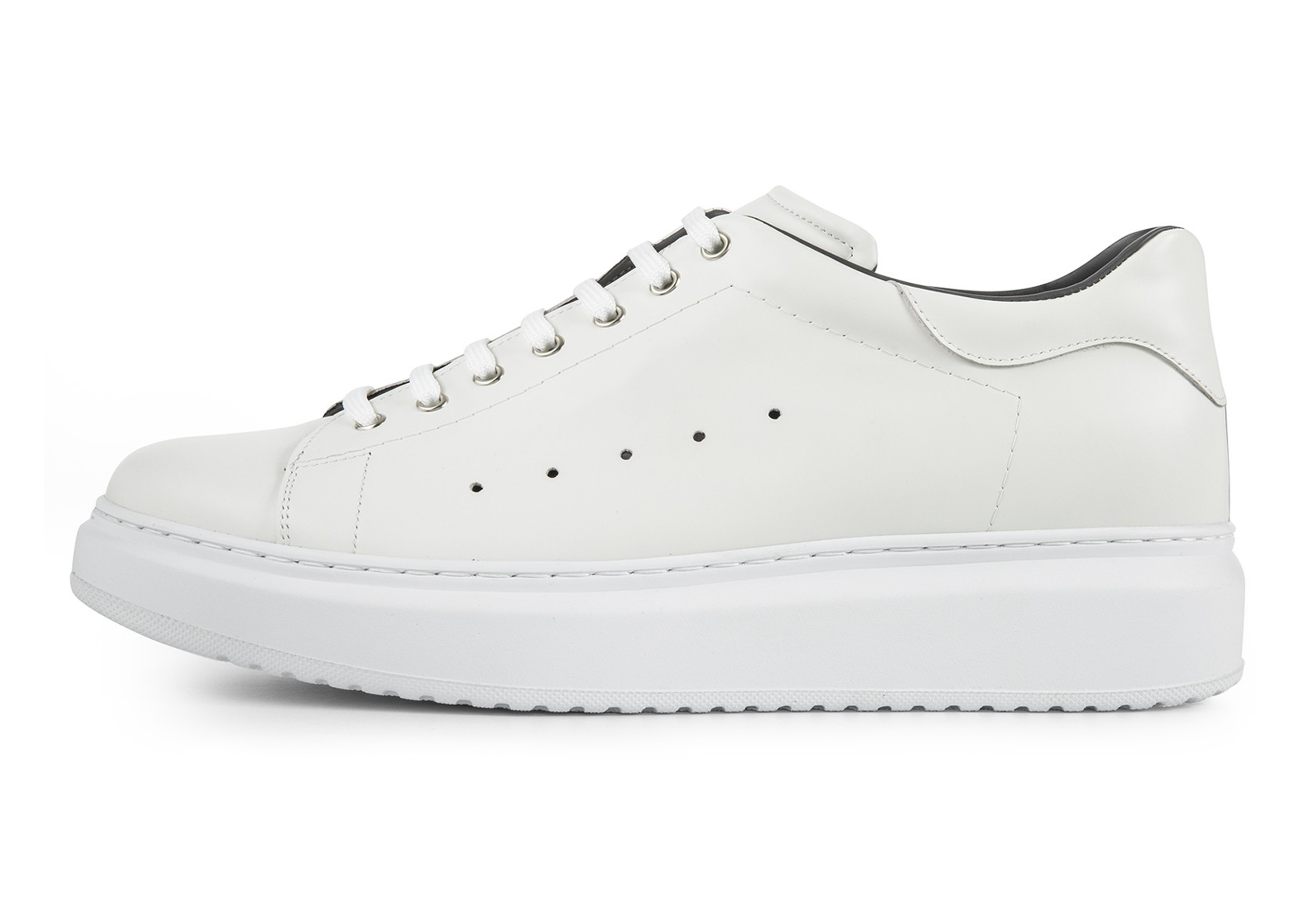 Acquaviva - Elevator Sneakers in Full Grain Leather from 2.4 to 3.1 inches 