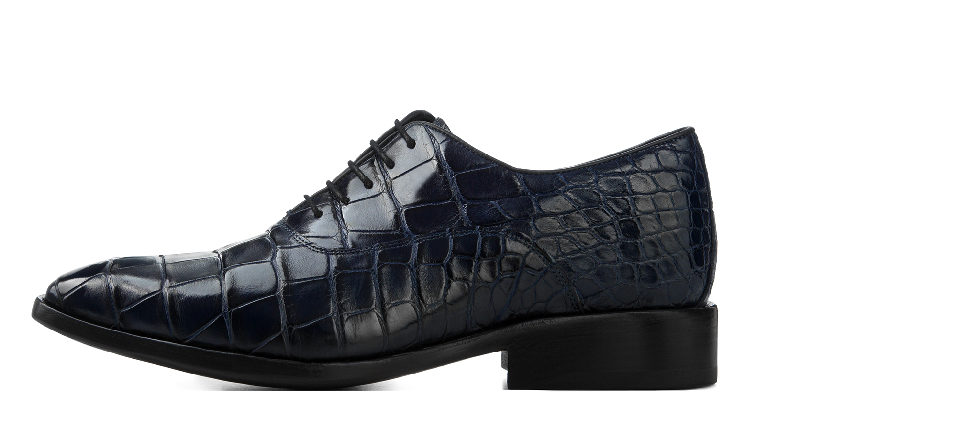 Esperia - Scarpe Classiche con rialzo da uomo in Pelle Coccodrillo da 6 a 8 cm più alto